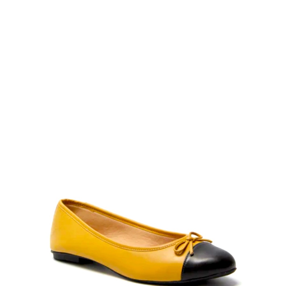 Camille Cap Toe Leather Flats | French Sole